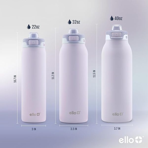 Ello Pop & Fill Stainless Steel Water Bottle with Quick Fill Technology - Image 4