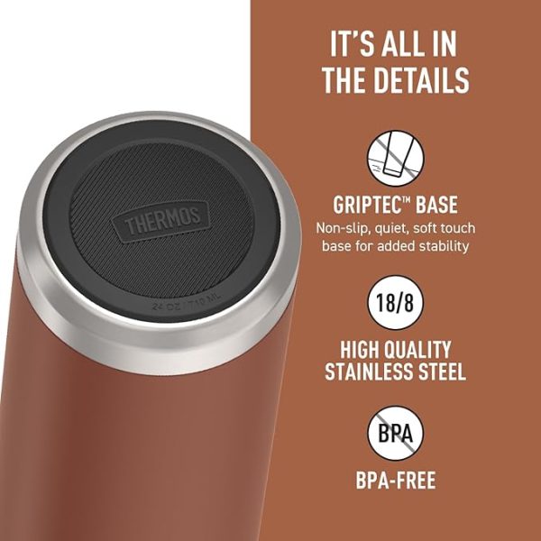 Thermos Icon Series Stainless Steel Water Bottle with Spout - Image 3