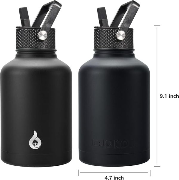 BJPKPK Insulated Water Bottles with Straw Lid - Image 2